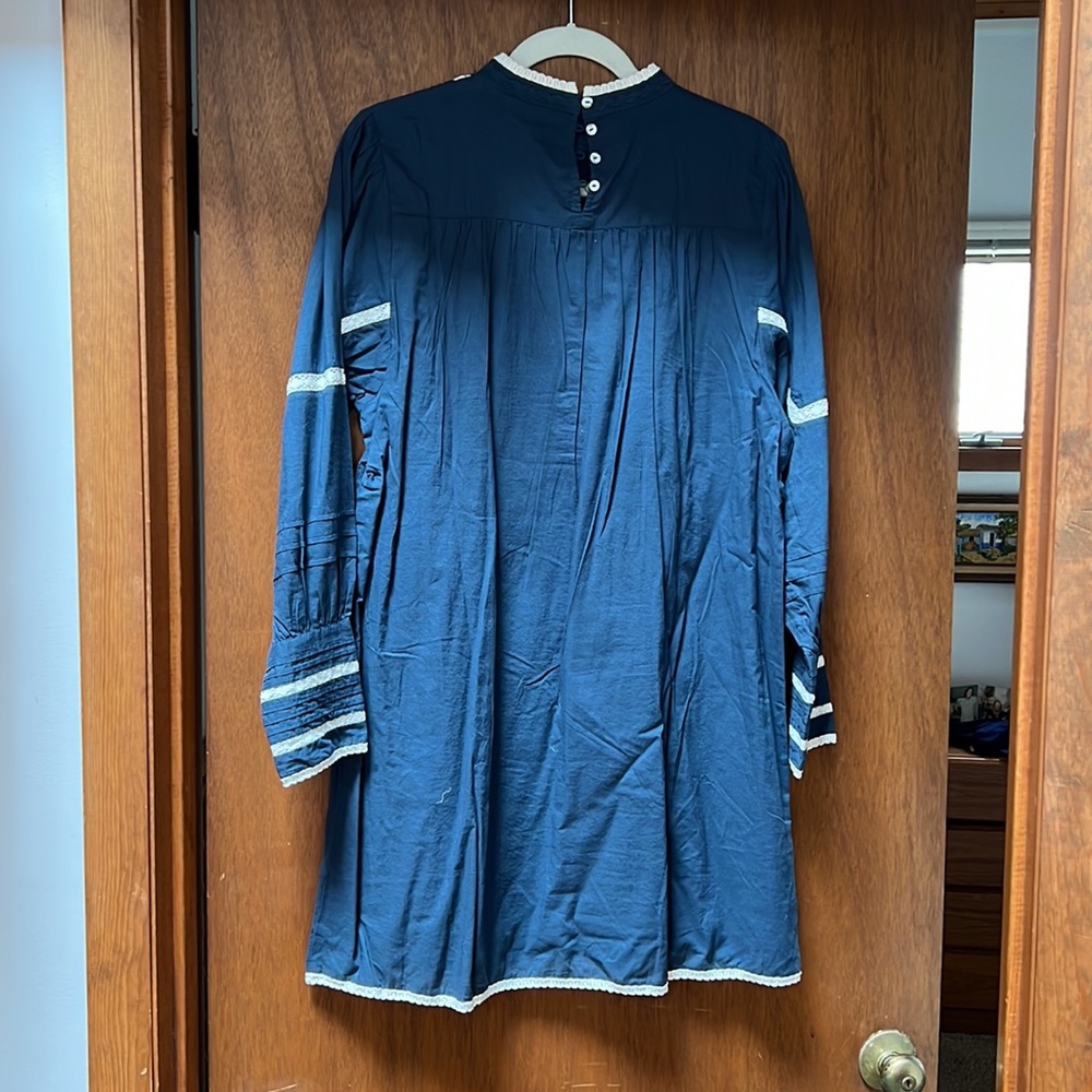 NWT Bohme Mock Neck Lace Trim Dress (long sleeve) Size S - Picture 11 of 14